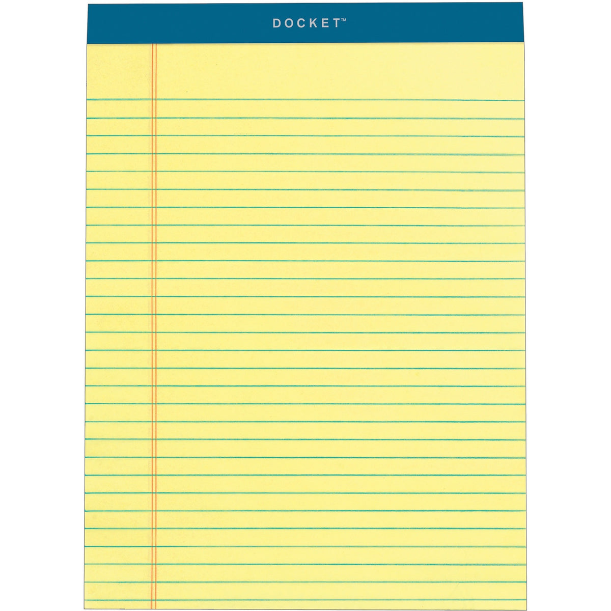 TOPS Docket Legal Rule Writing Pads - 50 Sheets - Double Stitched - 16 lb Basis Weight - 8 1/2" x 11 3/4" Sheet Size - 6