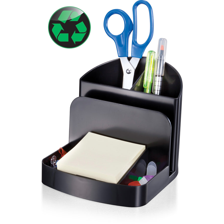 Officemate Deluxe Desk Organizer - 5 Compartment(s) - 5" Height x 5.38" Width x 6.75" Depth - Desktop - 30% Recycled - B