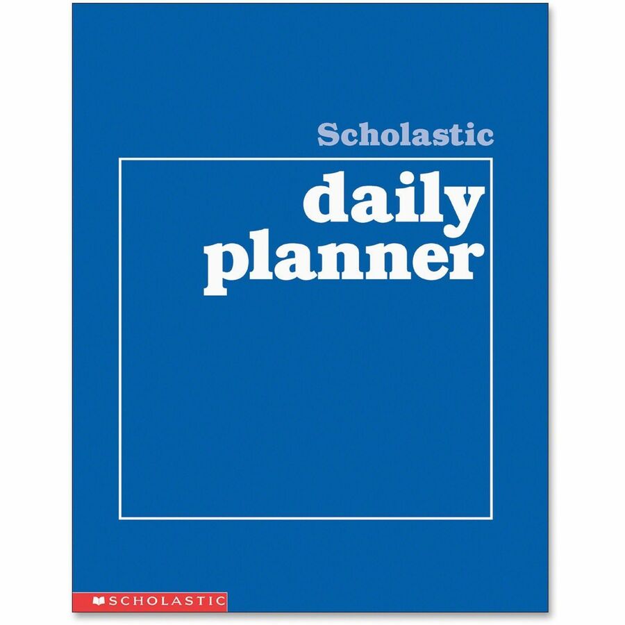 Scholastic Daily Planner - Academic - Daily, Weekly, Yearly - 8 1/2" x 11" Sheet Size - White Sheet - Blue Cover - 1 Eac