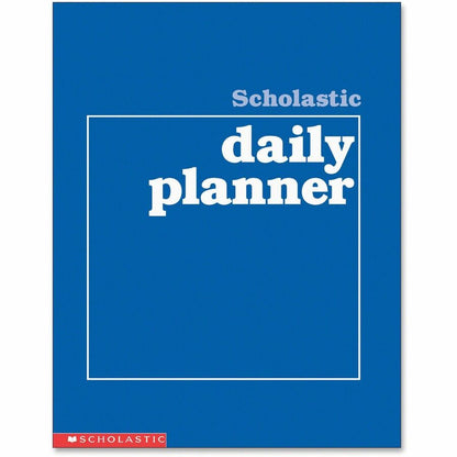 Scholastic Daily Planner - Academic - Daily, Weekly, Yearly - 8 1/2" x 11" Sheet Size - White Sheet - Blue Cover - 1 Eac