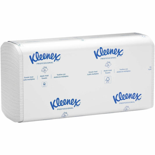 Kleenex Scottfold Multifold Paper Towels with Fast-Drying Absorbency Pockets - 9.40" Width x 12.40" Length - White - Pap