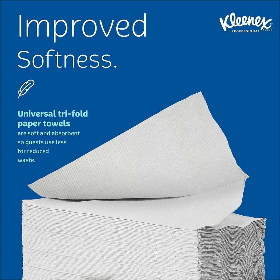 Kleenex Scottfold Multifold Paper Towels with Fast-Drying Absorbency Pockets - 9.40" Width x 12.40" Length - White - Pap