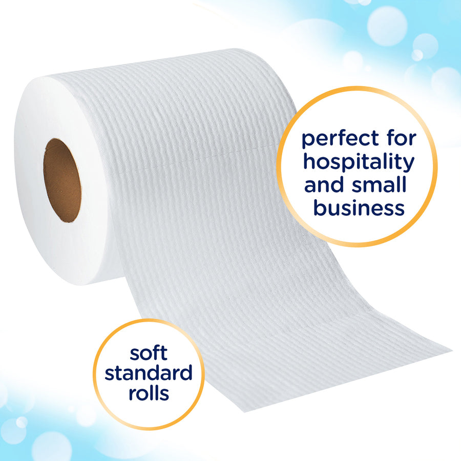 Cottonelle Clean Care Bathroom Tissue - 1 Ply - 4.20" Width x 4" Length - White - 12 Rolls Per Pack - 12 Pack - 4 / Cart