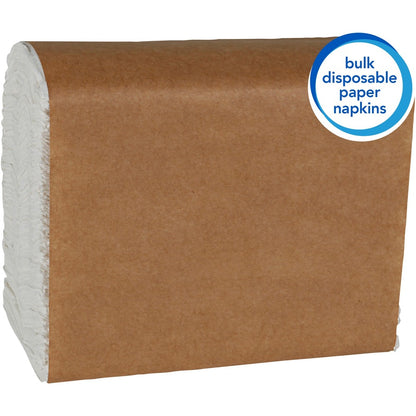 Scott Tall-Fold Paper Napkins - 1 Ply - Tall Fold - 6.60" Width x 13.20" Length - 10000 Sheets - White - Fiber - 500/Pac