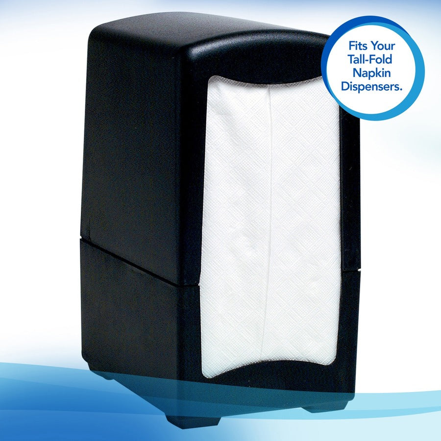 Scott Tall-Fold Paper Napkins - 1 Ply - Tall Fold - 6.60" Width x 13.20" Length - 10000 Sheets - White - Fiber - 500/Pac