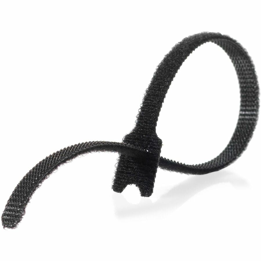 VELCRO® ONE-WRAP Ties 8in x 1/4in Ties Black 25 ct - Tie - Black - 40 lb Loop Tensile - 8" Length - 25 / Pack