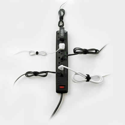 VELCRO® ONE-WRAP Ties 8in x 1/4in Ties Black 25 ct - Tie - Black - 40 lb Loop Tensile - 8" Length - 25 / Pack
