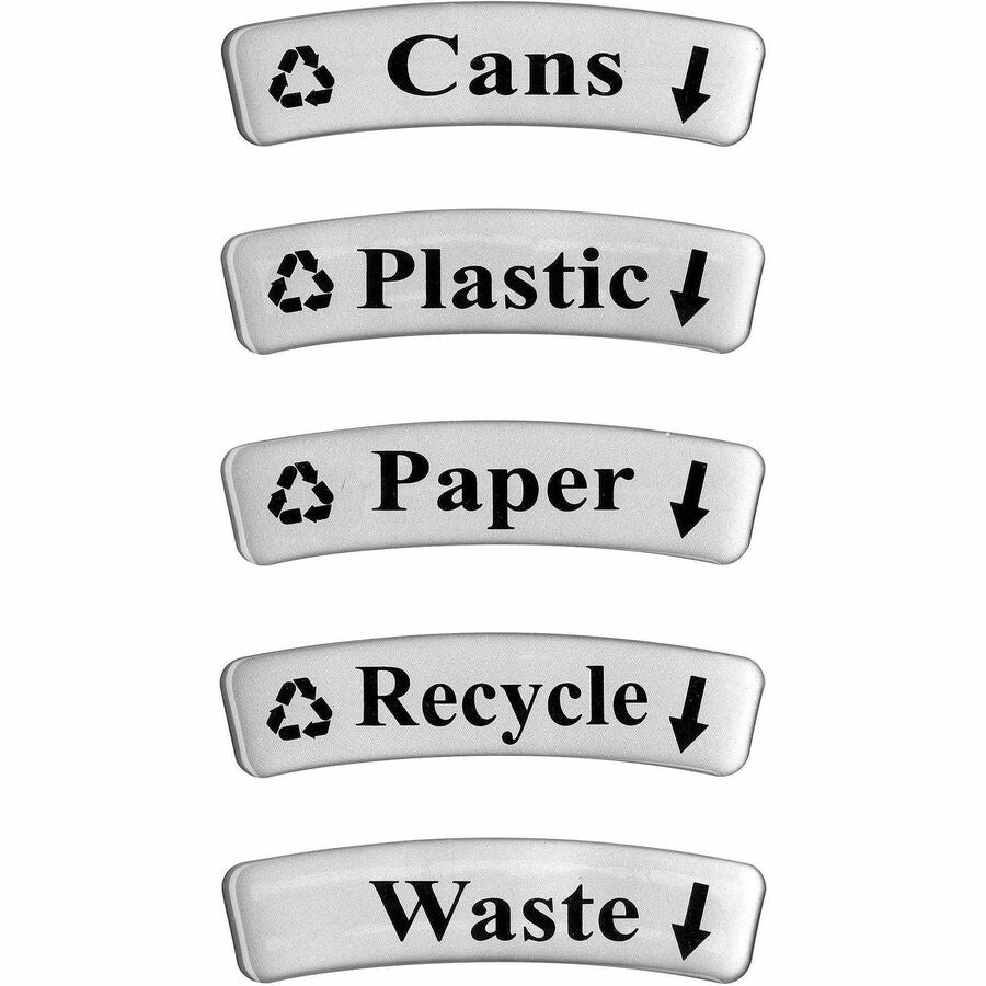 Safco Dual Recycling Receptacle - 30 gal Capacity - 32.5" Height x 17.5" Diameter - Aluminum - Stainless Steel - 1 Each