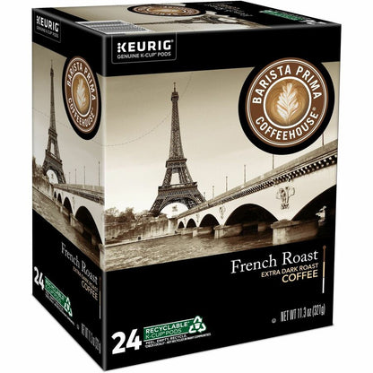 Barista Prima Coffeehouse® K-Cup French Roast Coffee - Compatible with Keurig Brewer - Regular - French - K-Cup - French