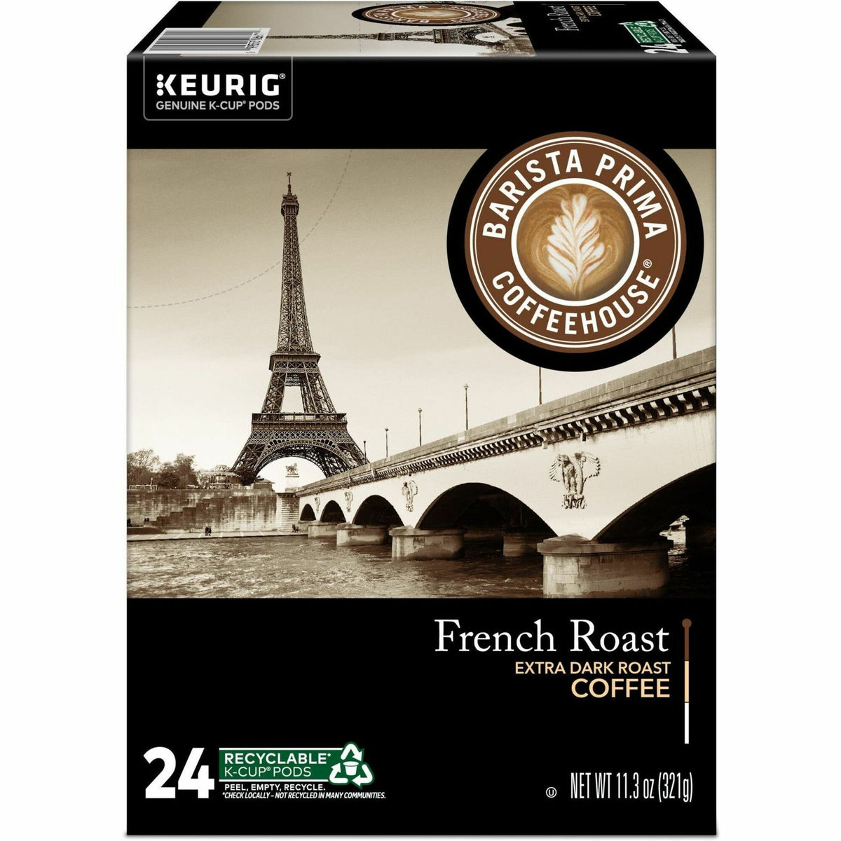 Barista Prima Coffeehouse® K-Cup French Roast Coffee - Compatible with Keurig Brewer - Regular - French - K-Cup - French