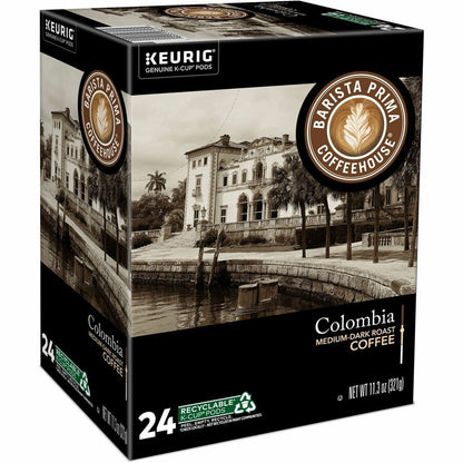 Barista Prima Coffeehouse® K-Cup Colombia Coffee - Compatible with Keurig Brewer - Regular - Bold - K-Cup - Kosher - 24 