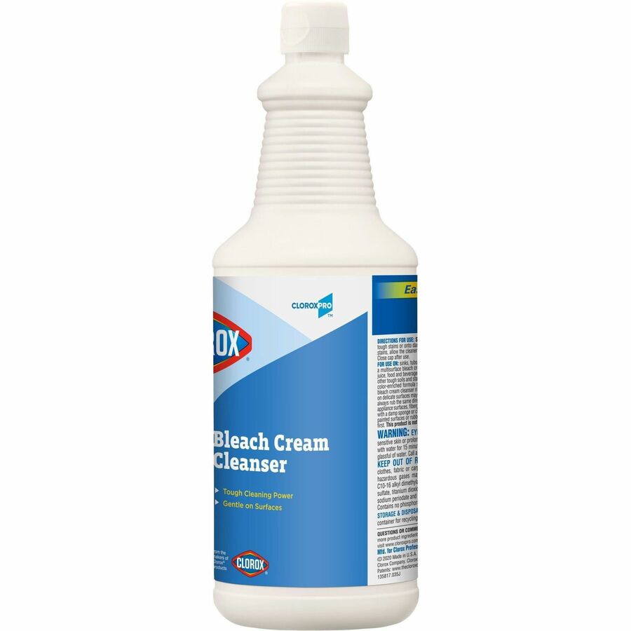 CloroxPro™ Bleach Cream Cleanser - For Multipurpose - Cream Cleanser - 32 fl oz (1 quart) - 8 / Carton