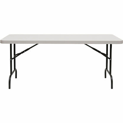 Iceberg Commercial Folding Table - Powder Coated Round Tube Leg, Gray Base - Contemporary Style - 4 Legs - 1000 lb Capac