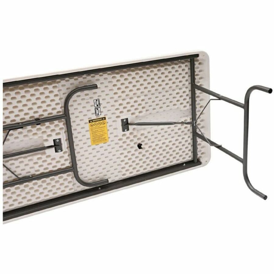 Iceberg Commercial Folding Table - Powder Coated Round Tube Leg, Gray Base - Contemporary Style - 4 Legs - 1000 lb Capac