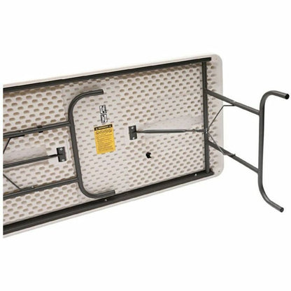Iceberg Commercial Folding Table - Powder Coated Round Tube Leg, Gray Base - Contemporary Style - 4 Legs - 1000 lb Capac