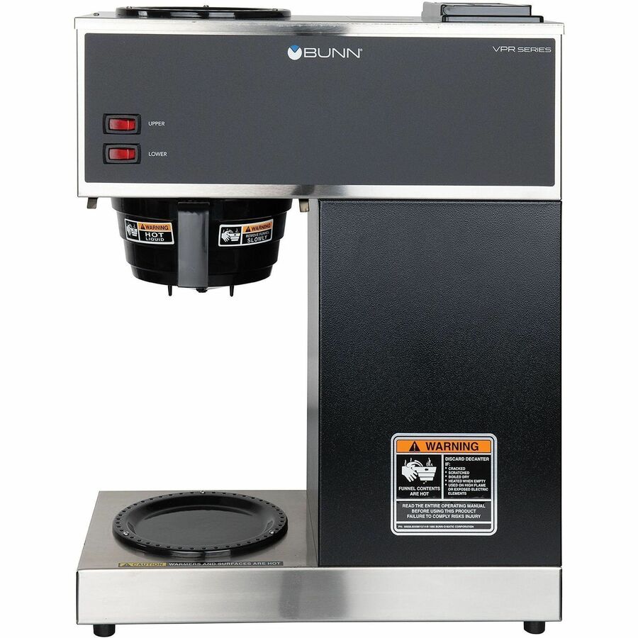 BUNN 12 Cup Pourover Coffee Brewer with 2 Warmers and Black finish - 1575 W - 1.22 gal - 12 Cup(s) - Multi-serve - Black