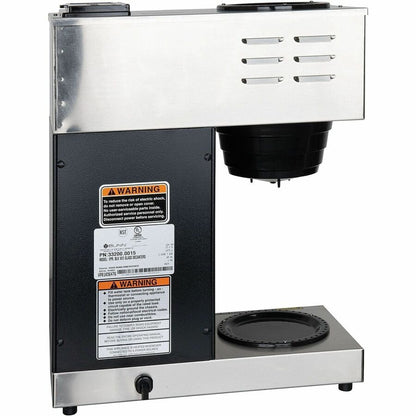 BUNN 12 Cup Pourover Coffee Brewer with 2 Warmers and Black finish - 1575 W - 1.22 gal - 12 Cup(s) - Multi-serve - Black