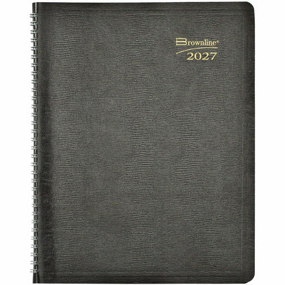 Brownline Essential Monthly Planner - Monthly - 14 Month - December 2026 to January 2028 - Wire Bound - Black Cover - 1 