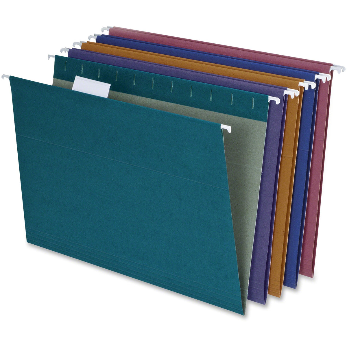 Pendaflex 1/5 Tab Cut Letter Recycled Hanging Folder - 8 1/2" x 11" - 3/4" Expansion - 11 pt. - Assorted - Reinforced, S