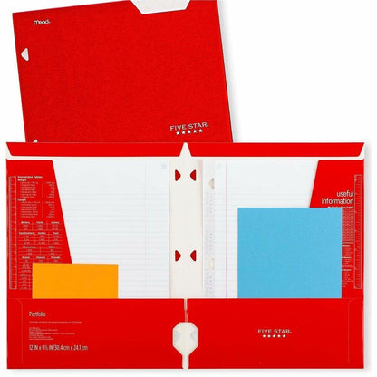 Mead Pocket Folder - 4 Internal Pocket - Assorted - 6 / Pack