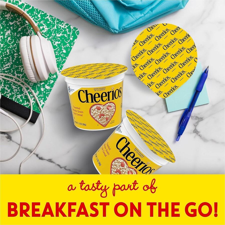 Cheerios Cereal-in-a-Cup - Original - 1 Serving Cup - 1.30 oz - 1 Pack
