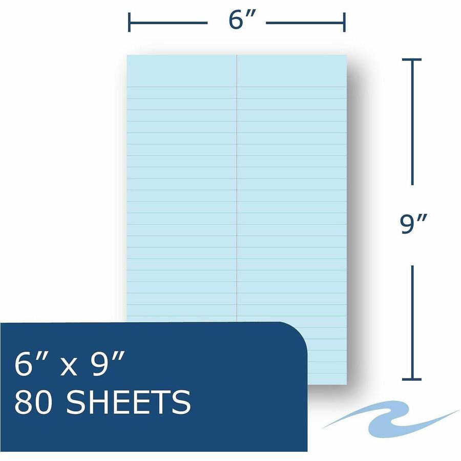 Roaring Spring Enviroshades Recycled Spiral Steno Memo Book - 80 Sheets - 160 Pages - Printed - Spiral Bound - Both Side