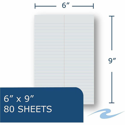 Roaring Spring Enviroshades Recycled Spiral Steno Memo Book - 80 Sheets - 160 Pages - Printed - Spiral Bound - Both Side