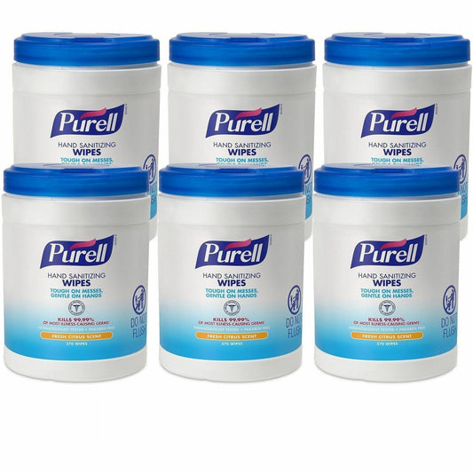 PURELL® Sanitizing Wipes - WhiteTub - 270/Tub - 6 / Carton