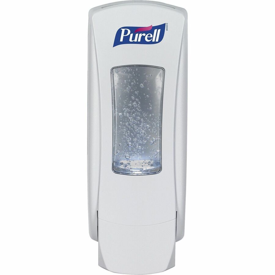 PURELL® ADX-12 Dispenser - Manual - 1.27 quart Capacity - Refillable, Site Window, Lockable Cover - White - 1 Each