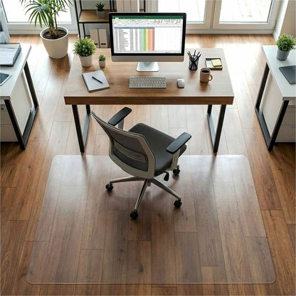 Lorell Rectangular Non-Studded Chair Mat for Hard Floors - 36" x 48" - Tile Floor, Vinyl Floor, Hardwood Floor - 1 Each