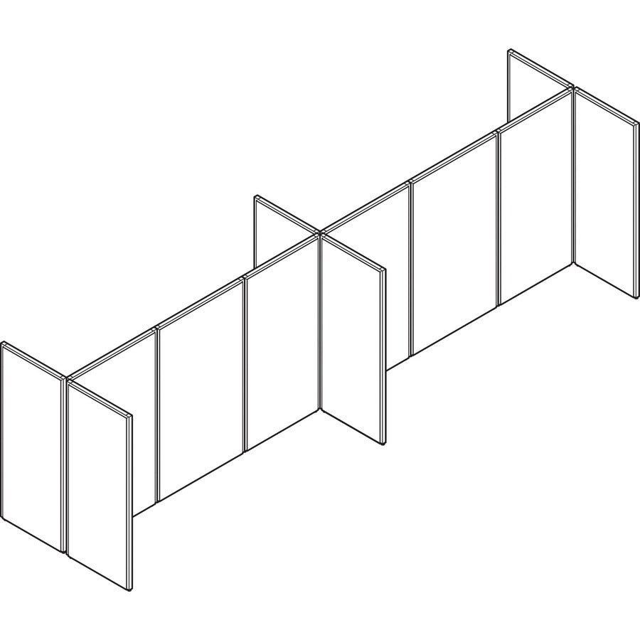 HON Verse HBV-P7248 Panel - 48" Width x 72" Height - Easy to Use, Upholstered, Durable, Leveling Glide, Glide - Metal, P