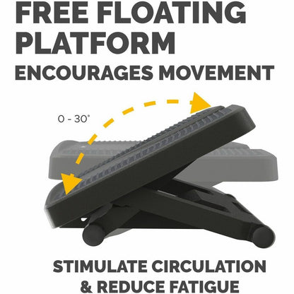 Fellowes Ultimate Foot Support - 25° Tilt - Black, Gray - 1 Each