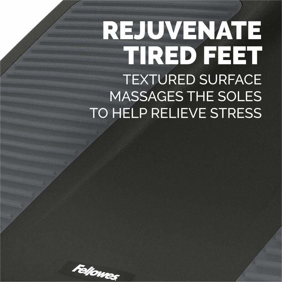 Fellowes Ultimate Foot Support - 25° Tilt - Black, Gray - 1 Each