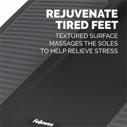 Fellowes Ultimate Foot Support - 25° Tilt - Black, Gray - 1 Each