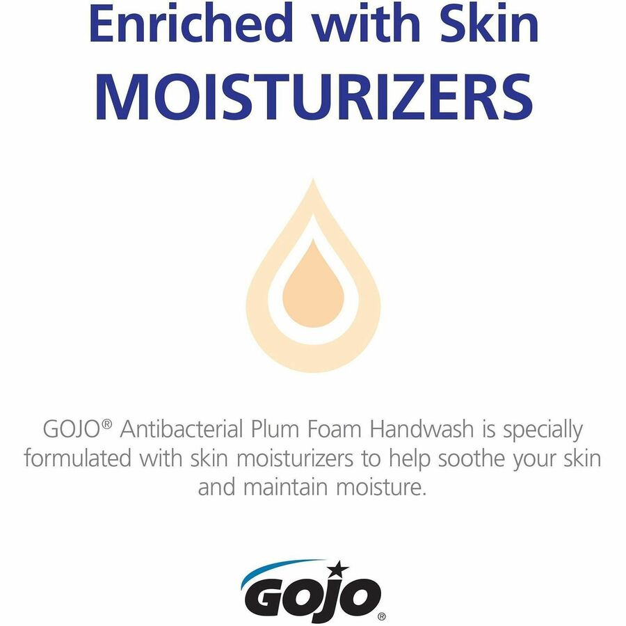 Gojo® Antibacterial Handwash ADX-12 Dispenser Refill - Plum Scent - 1.32 quart - Push Pump Dispenser - Bacteria Remover 
