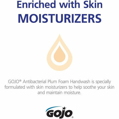 Gojo® Antibacterial Handwash ADX-12 Dispenser Refill - Plum Scent - 1.32 quart - Push Pump Dispenser - Bacteria Remover 