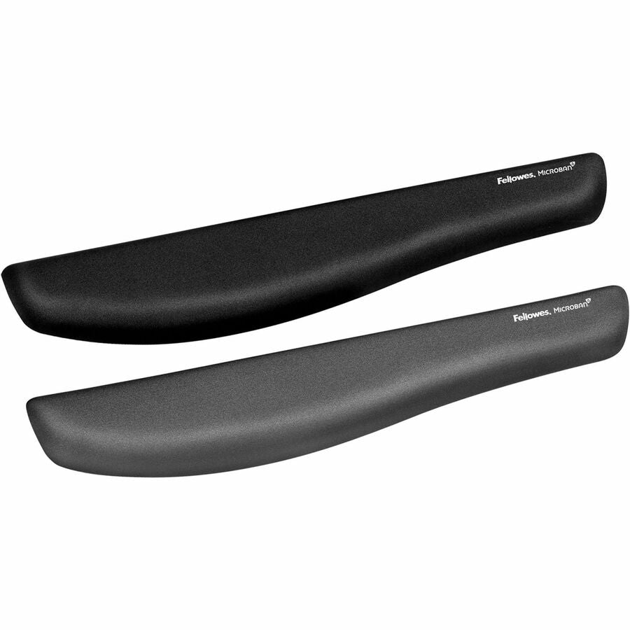 Fellowes PlushTouch Microban Keyboard Wrist Rest - 1" Height x 18.13" Width x 3.19" Depth - Graphite - Polyurethane, Foa