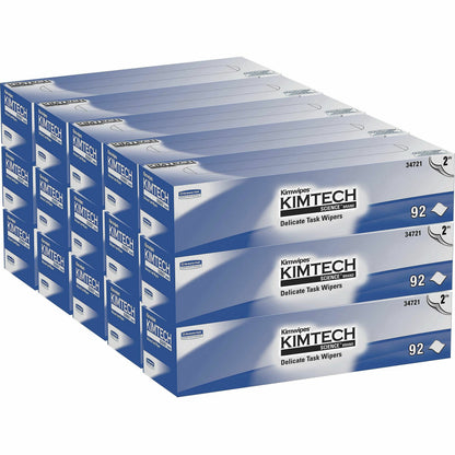 KIMTECH Science Kimwipes Delicate Task Wipers - 2 Ply - 14.40" Width x 16.40" Length - White - 92/Pack - 1 Carton