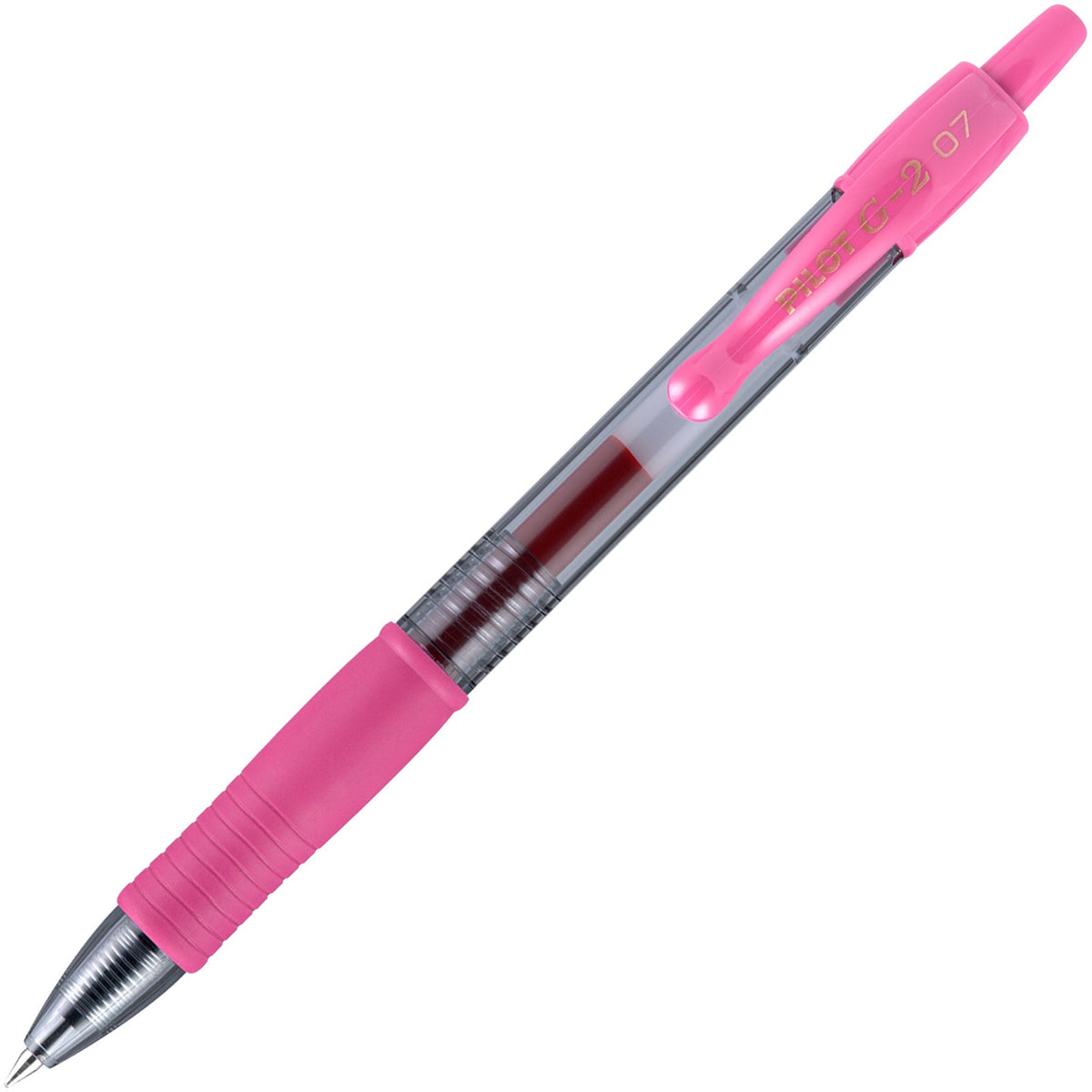 G2 Premium Gel Ink Retractable Pens - Fine 0.7mm Point Size - Refillable - Retractable - Pink Gel-based Ink - 12 / Dozen