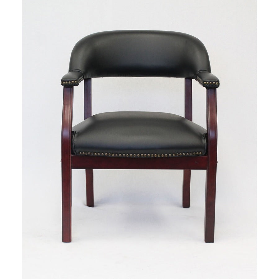 Boss Management Chair - Black - Vinyl - 1 Each