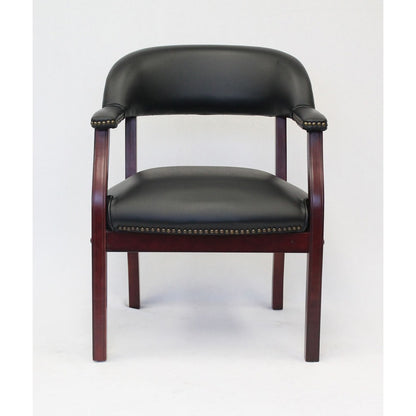 Boss Management Chair - Black - Vinyl - 1 Each