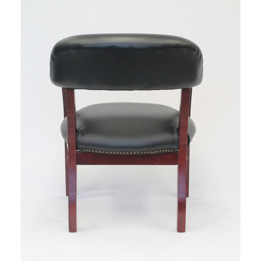 Boss Management Chair - Black - Vinyl - 1 Each