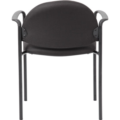 Boss Diamond Stacking Chair with Arm - Black - Crepe - 1 Each
