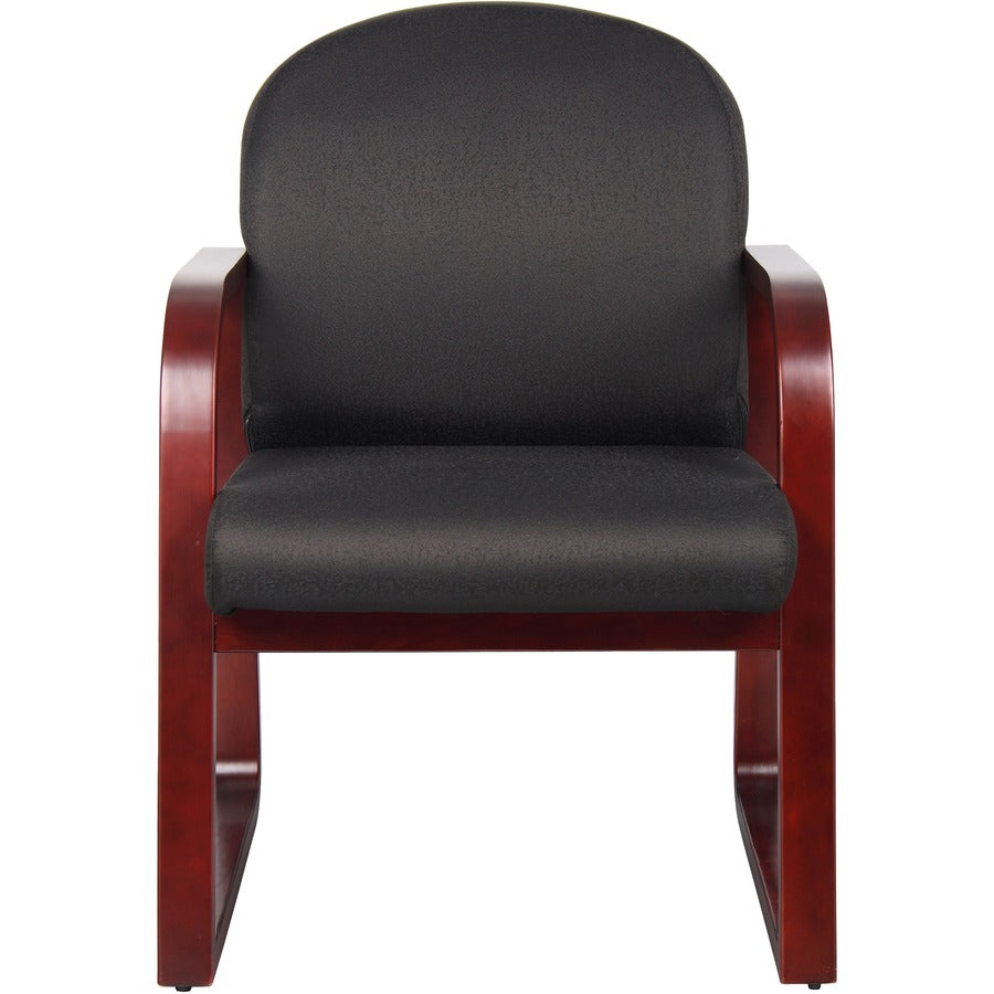 Boss Mahogany Frame Side Chair - Black - 1 Each