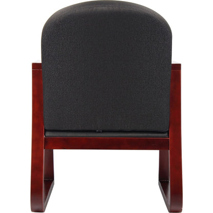 Boss Mahogany Frame Side Chair - Black - 1 Each