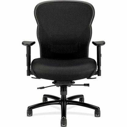 HON Wave Big and Tall Chair - Mesh Seat Material - Mesh Back Material - Black - Fabric - 1 Each