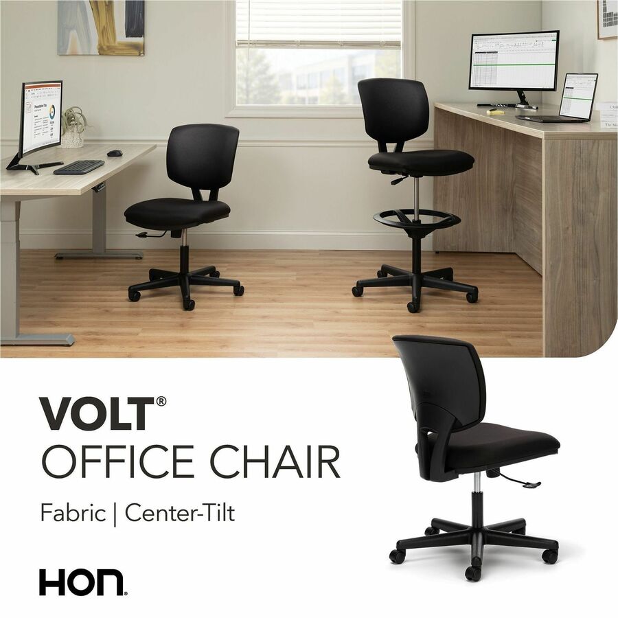 HON Volt Series Task Chair - Black - Fabric - 1 Each