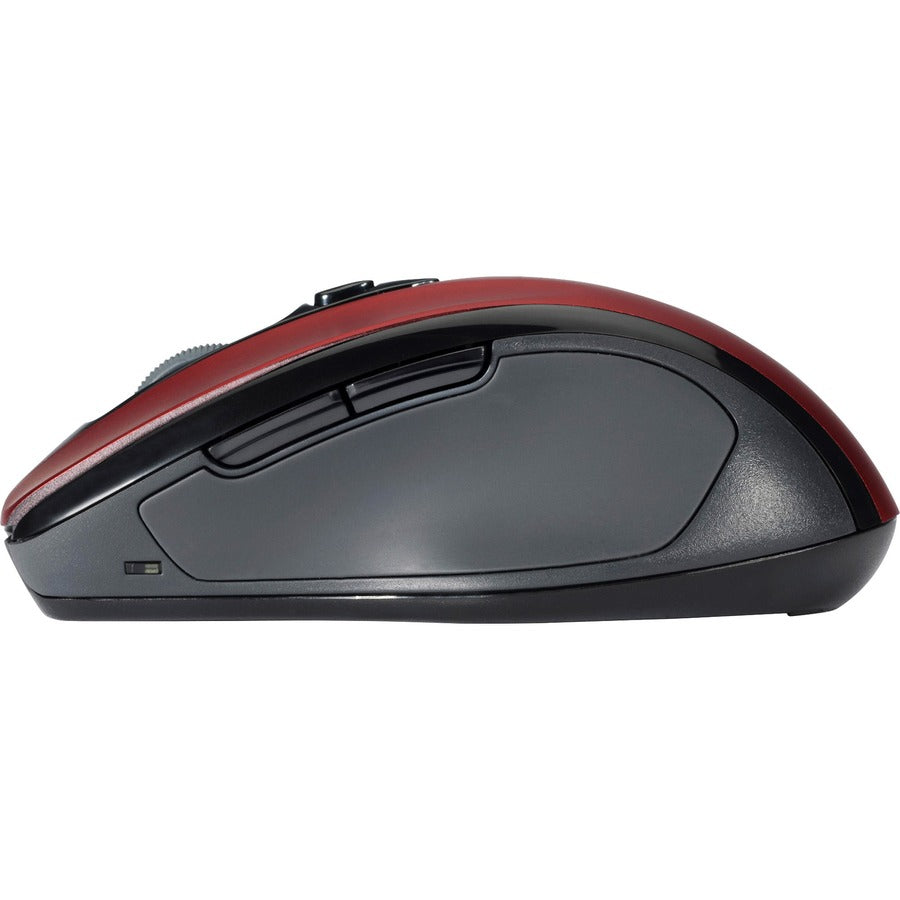 Kensington Pro Fit Mid-Size Wireless Mouse - Optical - Wireless - Radio Frequency - 2.40 GHz - Ruby Red - USB - 1750 dpi