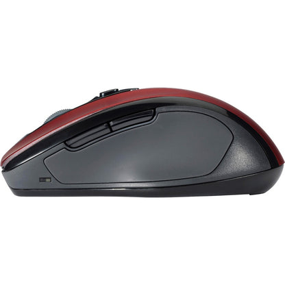 Kensington Pro Fit Mid-Size Wireless Mouse - Optical - Wireless - Radio Frequency - 2.40 GHz - Ruby Red - USB - 1750 dpi