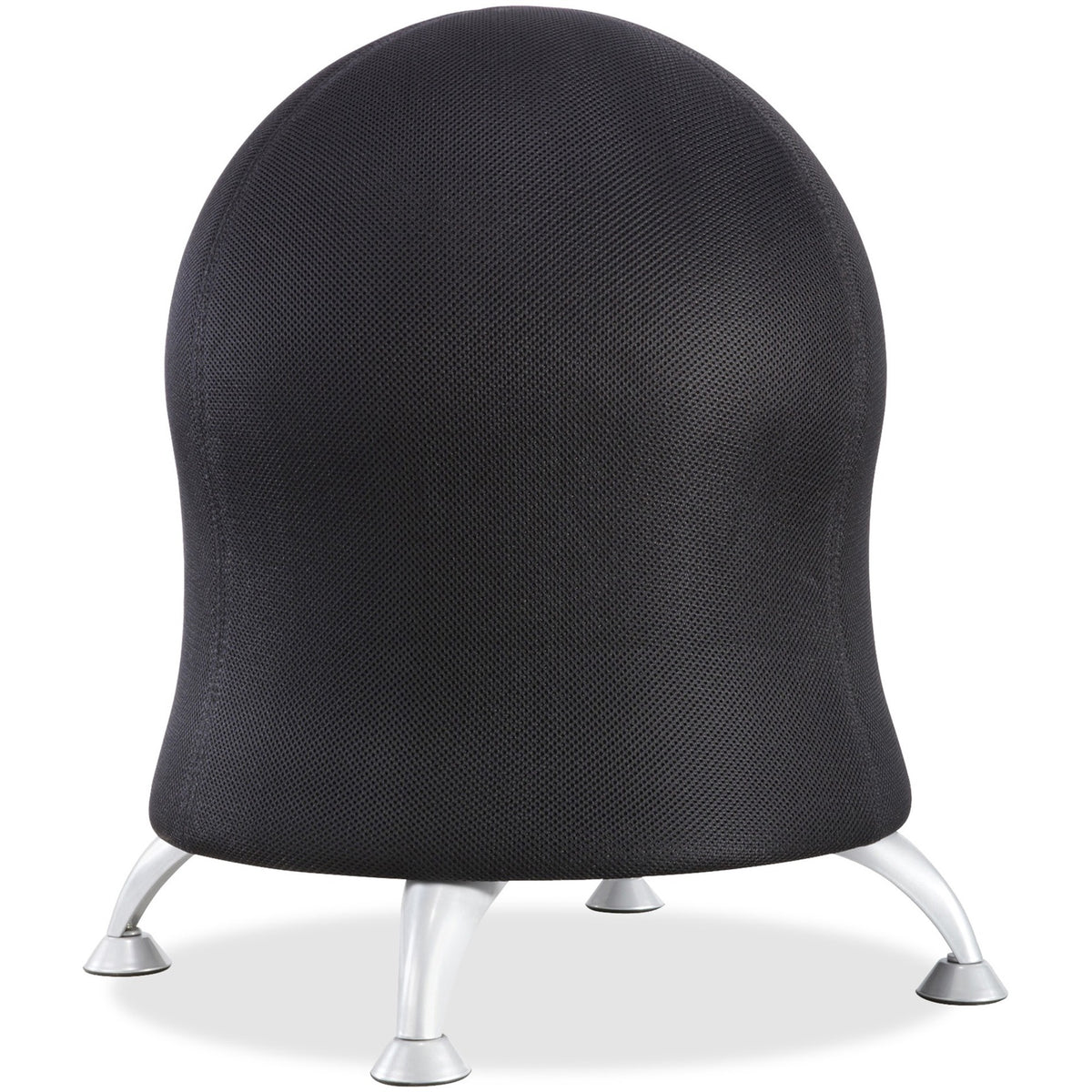 Safco Zenergy Ball Chair - Polyester Seat Material - Four-legged Base - Black - Polyvinyl Chloride (PVC), Polypropylene,